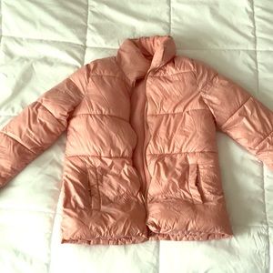 Pink Old Navy puff jacket